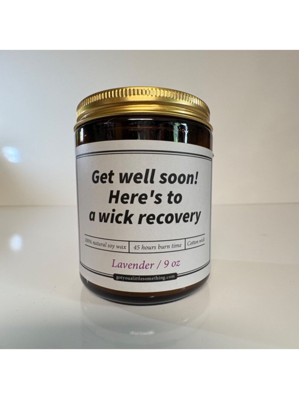 Get Well Soon Lavender Soy Wax Candle 9 Oz 45 Hours Burn Time Gift NEW